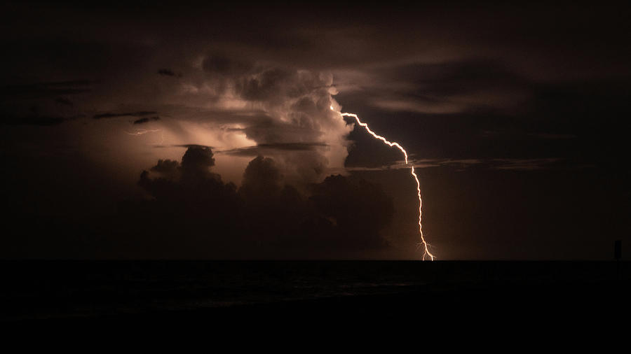 Forked Lightning Bolt Delray Beach Florida Photograph by Lawrence S Richardson Jr