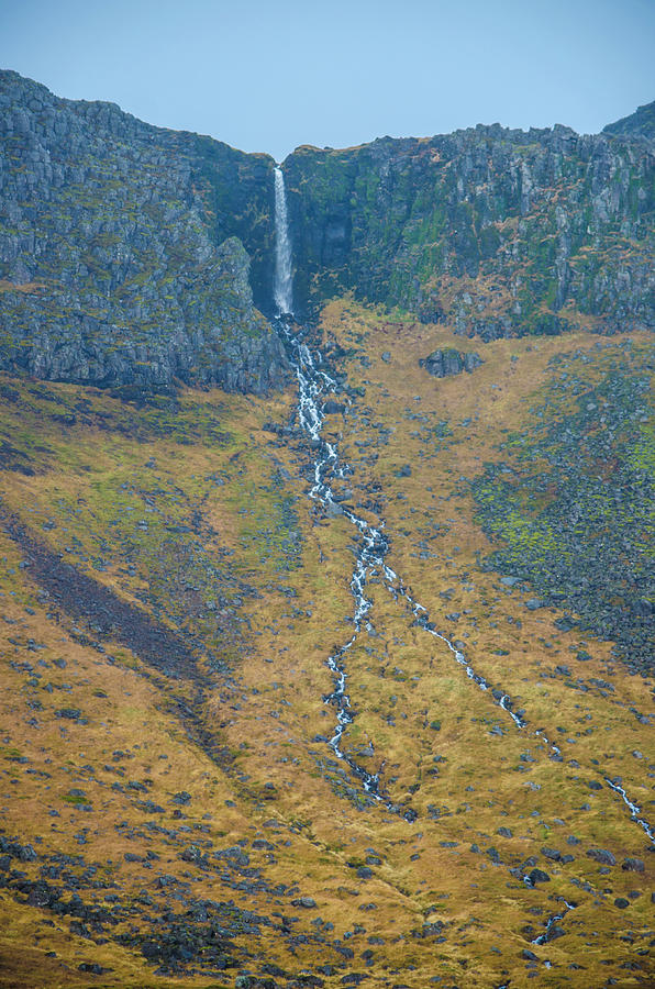 Forked Waterfall Iceland Photograph by Deborah Smolinske