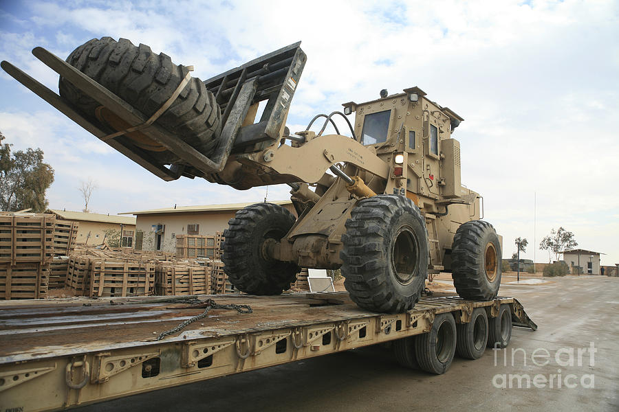 Forklift Is Unloaded Off Of A Logistics Photograph by Stocktrek Images