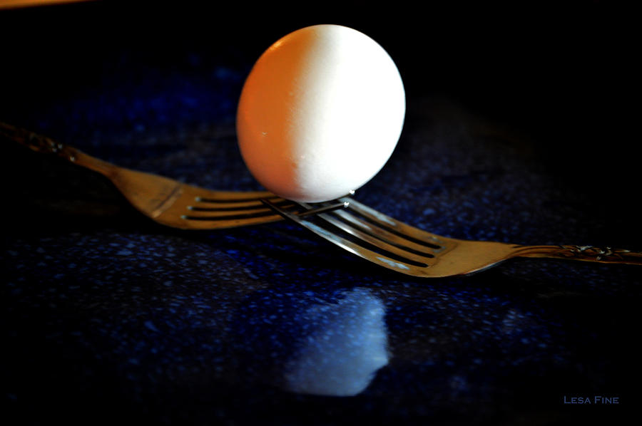 Forks And Egg 2 Art Photograph by Lesa Fine