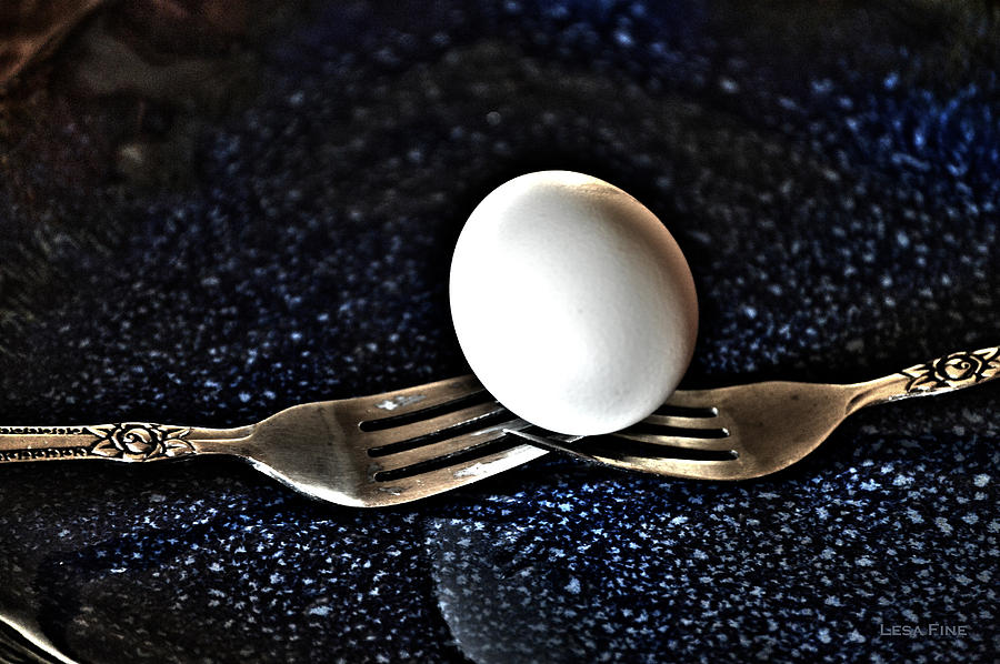 Forks And Egg Art Photograph by Lesa Fine