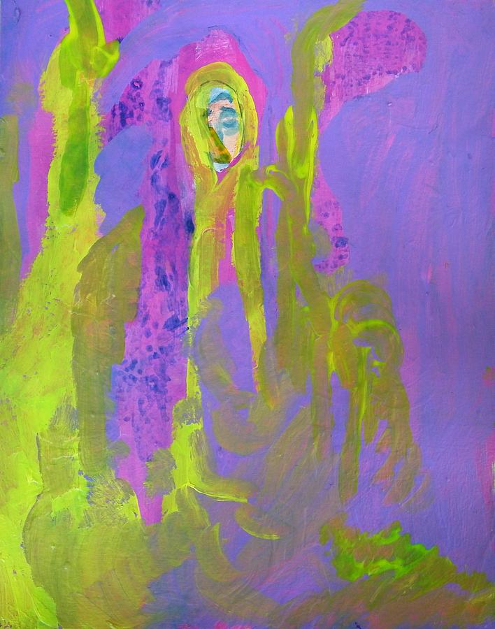 Forlorn in Purple and Yellow Painting by Judith Redman