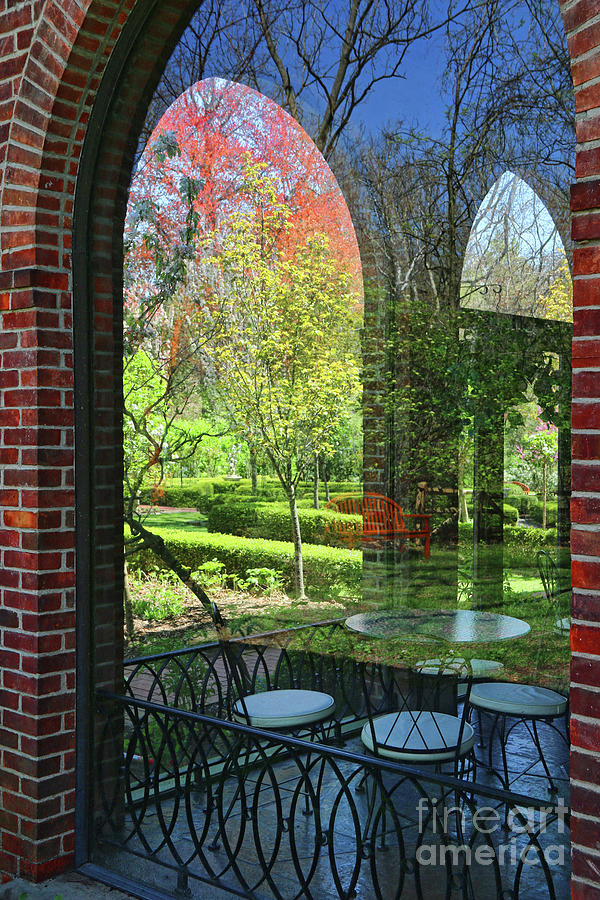 Formal Garden View from Solarium at Manor House 0663  Photograph by Jack Schultz