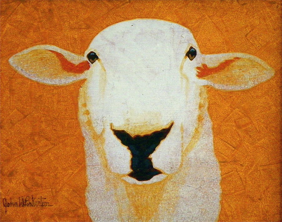 Sheep Painting - Formal Portrait by John Pinkerton