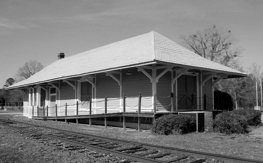 Former Southern Railway Depot BW Photograph by Joseph C Hinson