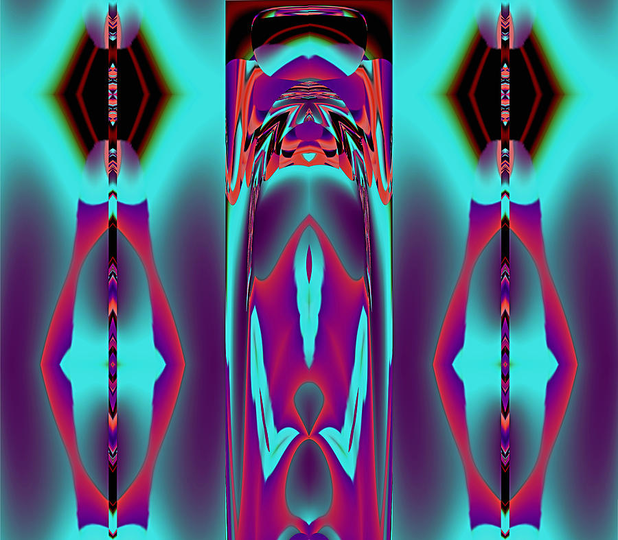 Abstract Digital Art - Forms  12 by Alfred Kazaniwskyj