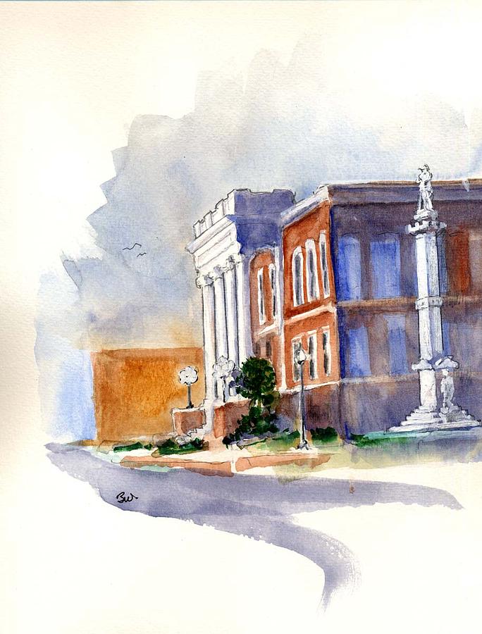 Forrest County Courthouse Painting by Bobby Walters