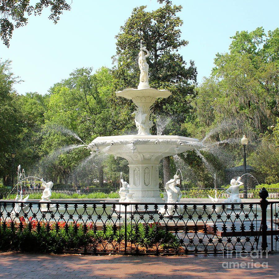 Forsyth Park Fountain Square Photograph by Carol Groenen