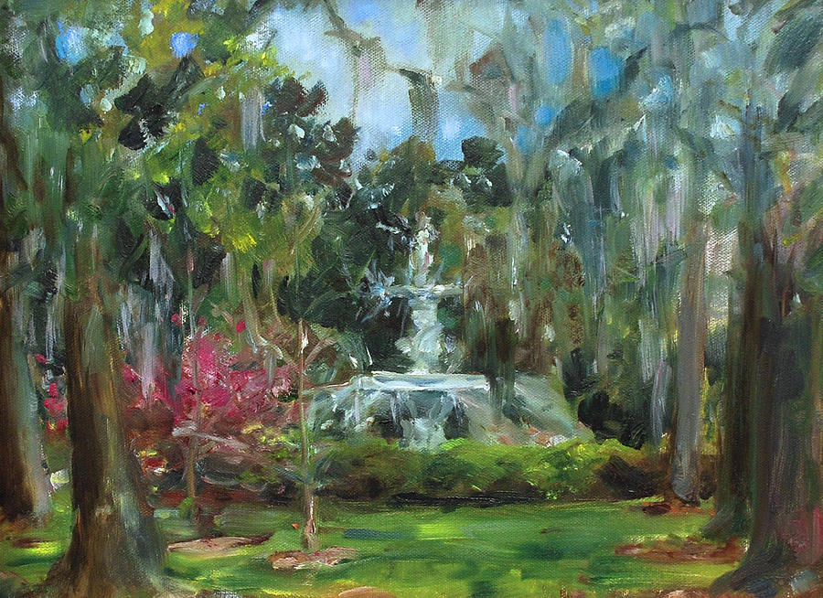 Forsyth Park Savannah Painting by Ann Bailey