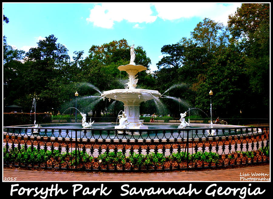 Forsyth Park Savannah Georgia Horizontal Photograph by Lisa Wooten