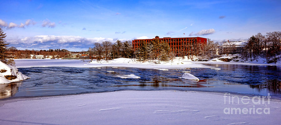 Fort Andross Mill and Androscoggin River in Winter  Photograph by Olivier Le Queinec