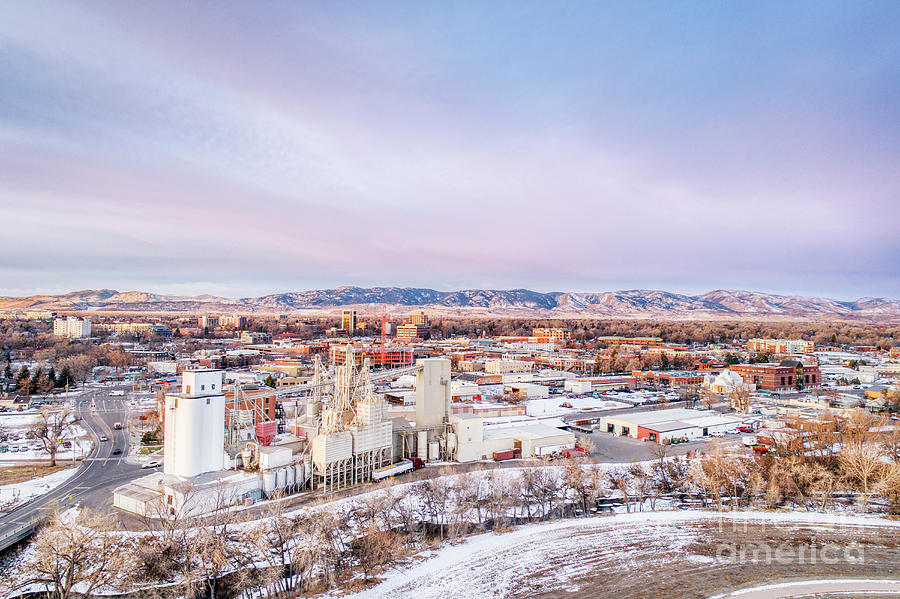 Fort Collins aeiral cityscape Photograph by Marek Uliasz