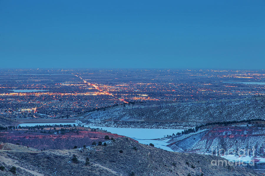 Fort Collins nightscape Photograph by Marek Uliasz