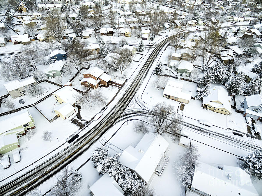 Fort Collins winter cityscape Photograph by Marek Uliasz