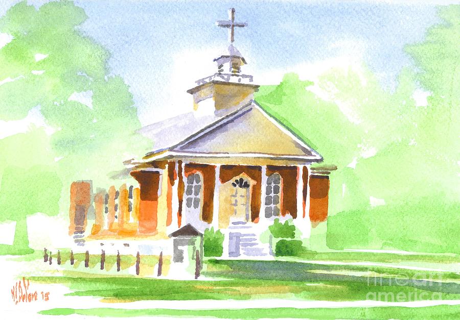 Fort Hill Methodist Church 2 Painting by Kip DeVore