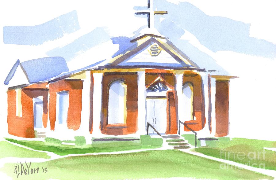 Fort Hill Methodist Church Painting by Kip DeVore
