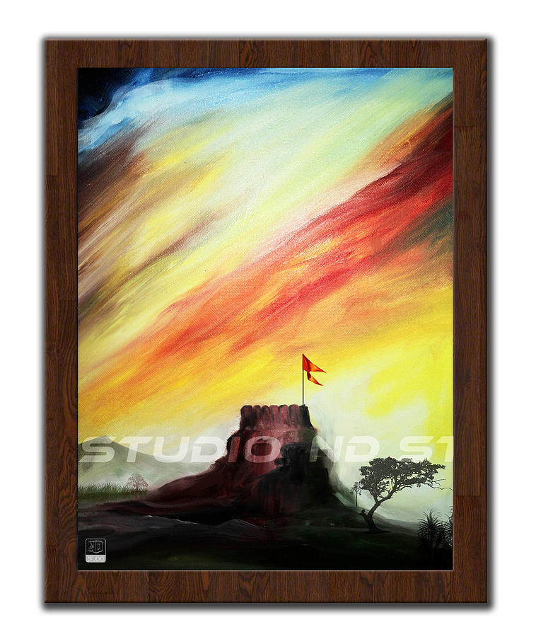 shivaji maharaj fort painting