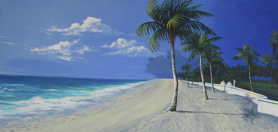 Fort Lauderdale Beach Painting by Anne Marie Brown