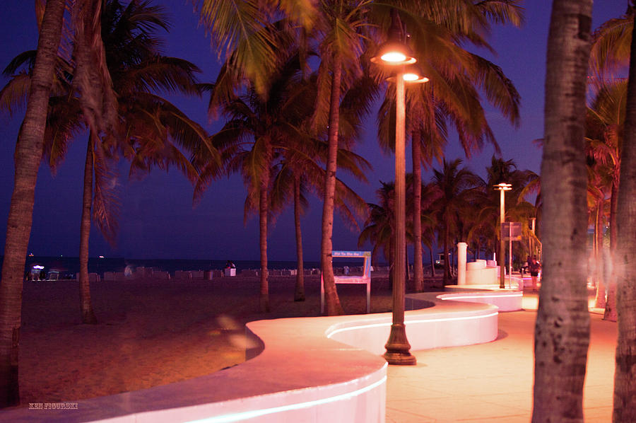 Fort Lauderdale Beach Night South Photograph by Ken Figurski