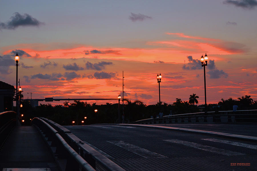 Fort Lauderdale Las Olas Blvd Bridge Sunset Crop Photograph by Ken Figurski
