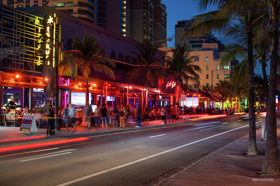 Fort Lauderdale Strip At Night Photograph by Ken Figurski
