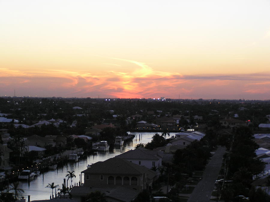 Fort Lauderdale sunset Photograph by Patricia Piffath