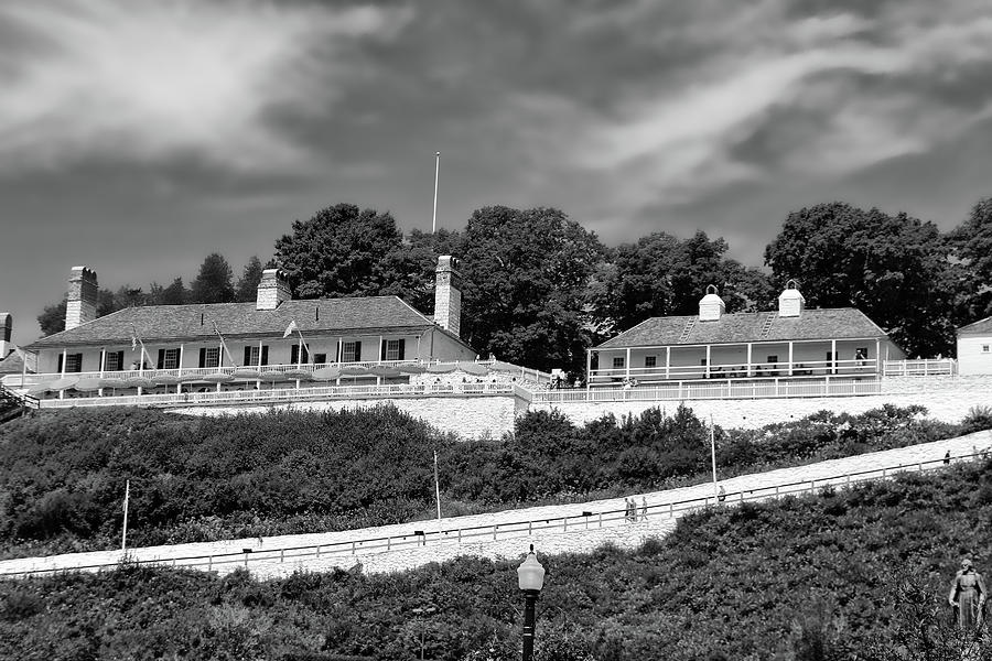 Fort Mackinac BW Photograph by Mary Bedy