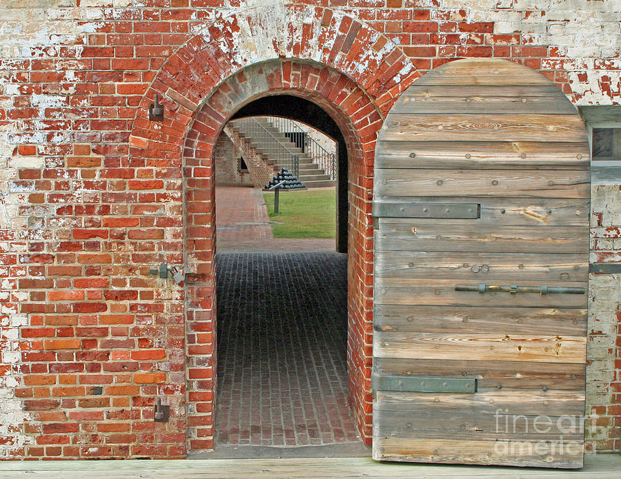 Fort Macon doorway Photograph by Steve  Gass