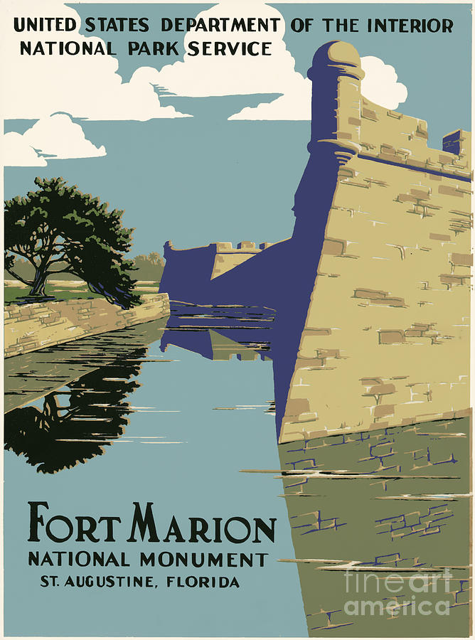 Fort Marion National Monument Painting by Celestial Images