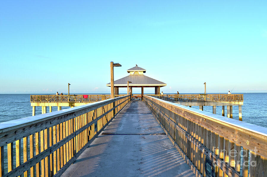 Fish Photograph - Fort Myers Beach Florida Fishing Pier by Timothy Lowry