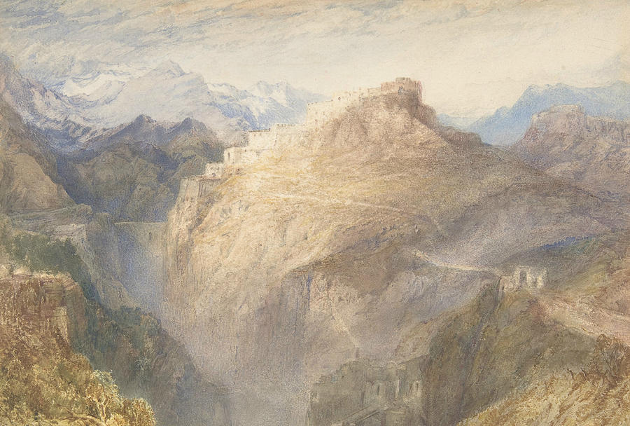 Fort of LEssillon, Val de la Maurienne, France Painting by Joseph Mallord William Turner