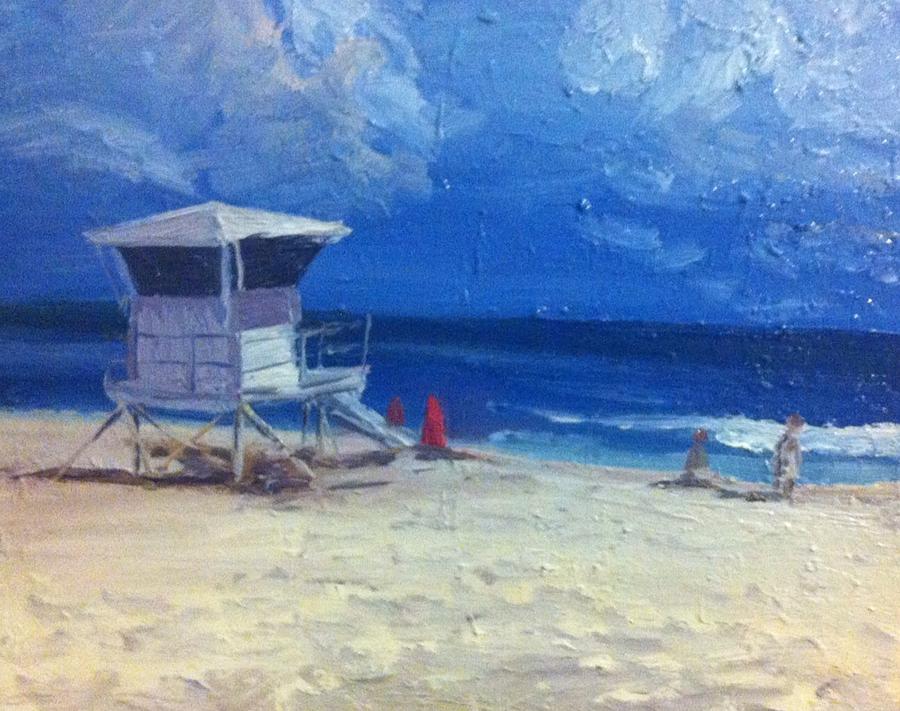 Fort Pickens Lifeguard Stand Painting by Julie Garcia