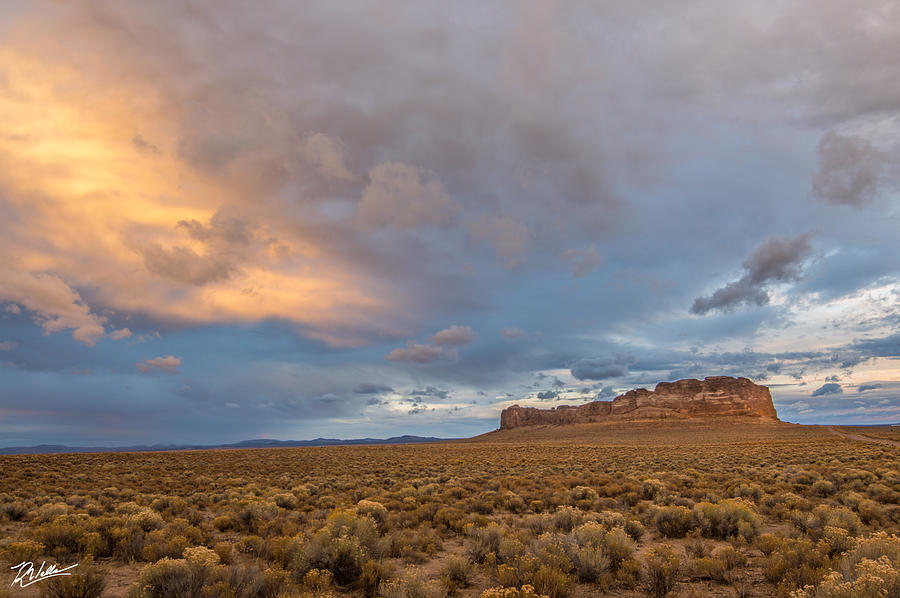 Fort Rock Sunset Photograph by Russell Wells
