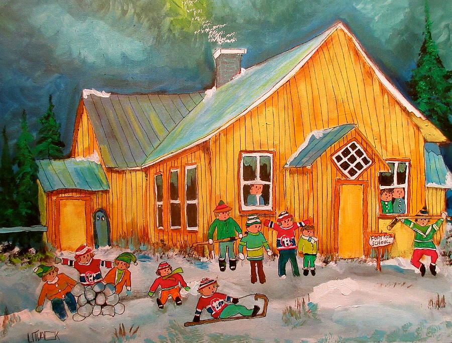 Fort Rose School New Glasgow Painting by Michael Litvack