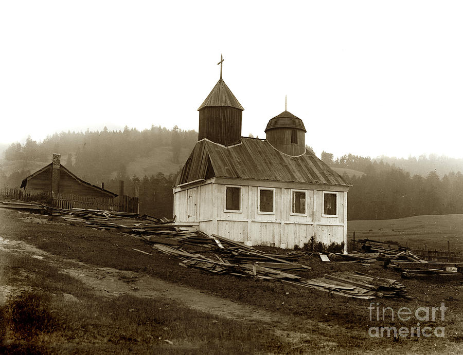 Fort Ross, Chapel October 5, 1917   Sonoma County Photograph