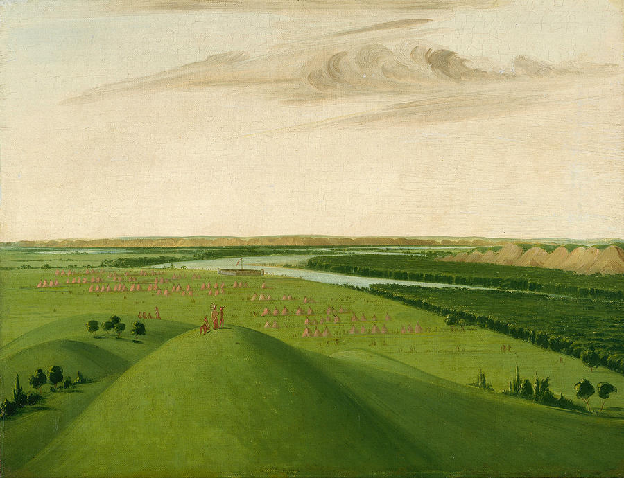 Fort Union Mouth of the Yellowstone River 2000 Miles above St Louis Painting by George Catlin