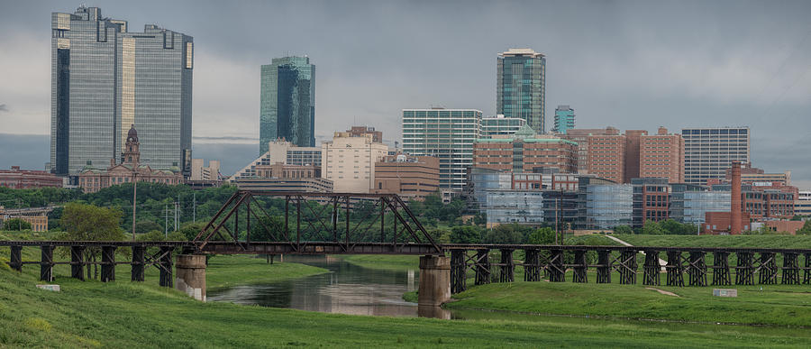 Fort Worth Cloudy Panorama Photograph by Jonathan Davison