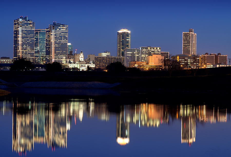 Fort Worth Photograph - Fort Worth Reflection 41916 by Rospotte Photography