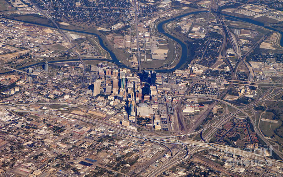 Fort Worth Texas - Aerial Photograph by Anthony Totah