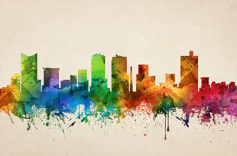 Fort Worth Painting - Fort Worth Texas Skyline 05 by Aged Pixel