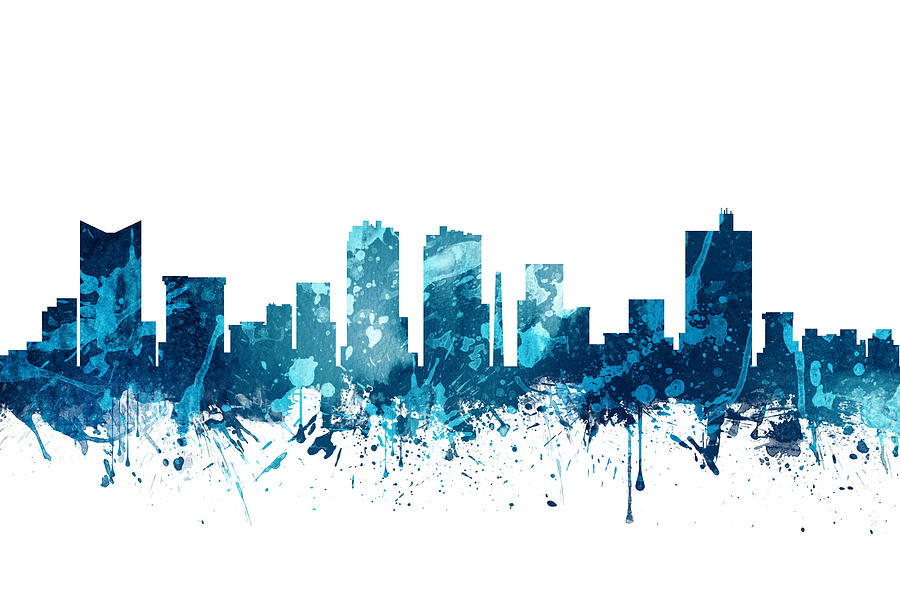 Fort Worth Painting - Fort Worth Texas Skyline 19 by Aged Pixel