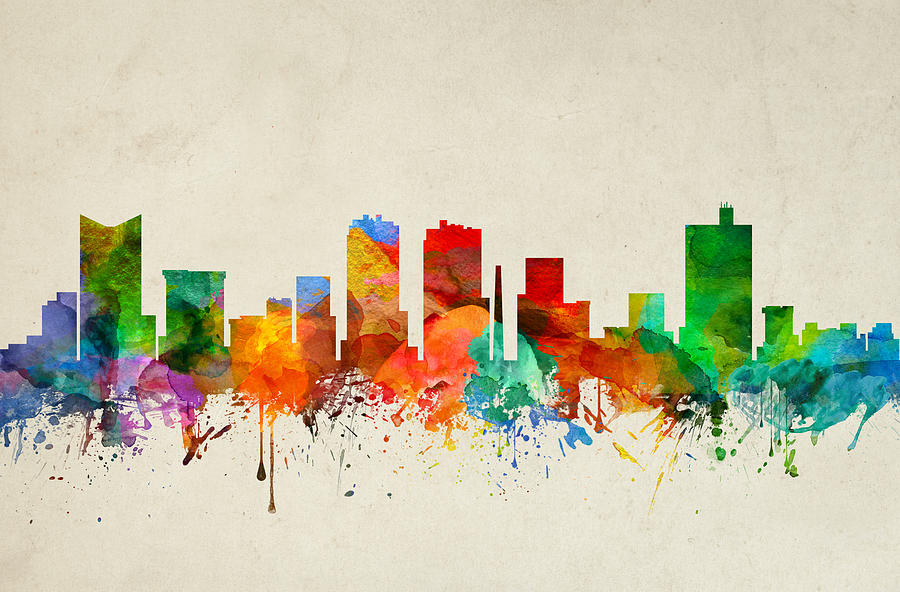 Fort Worth Painting - Fort Worth Texas Skyline 22 by Aged Pixel