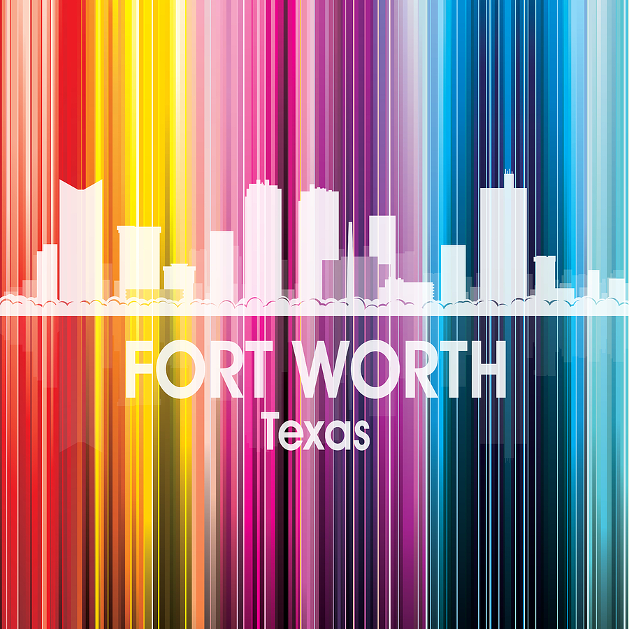 Fort Worth Mixed Media - Fort Worth TX 2 Squared by Angelina Tamez
