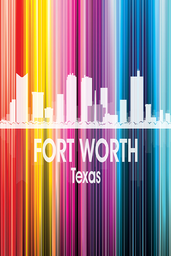 Fort Worth TX 2 Vertical Digital Art by Angelina Tamez