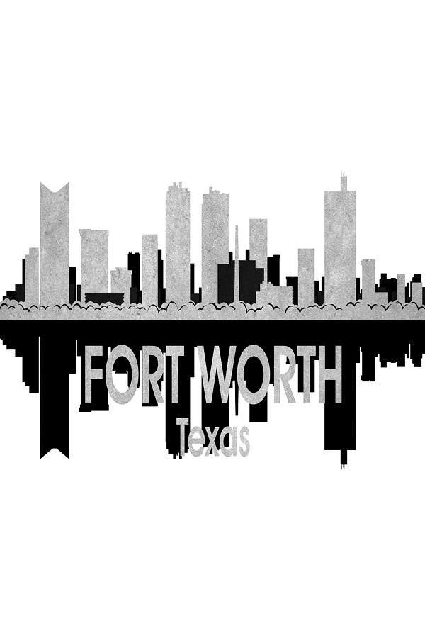 Fort Worth Digital Art - Fort Worth TX 4 Vertical by Angelina Tamez