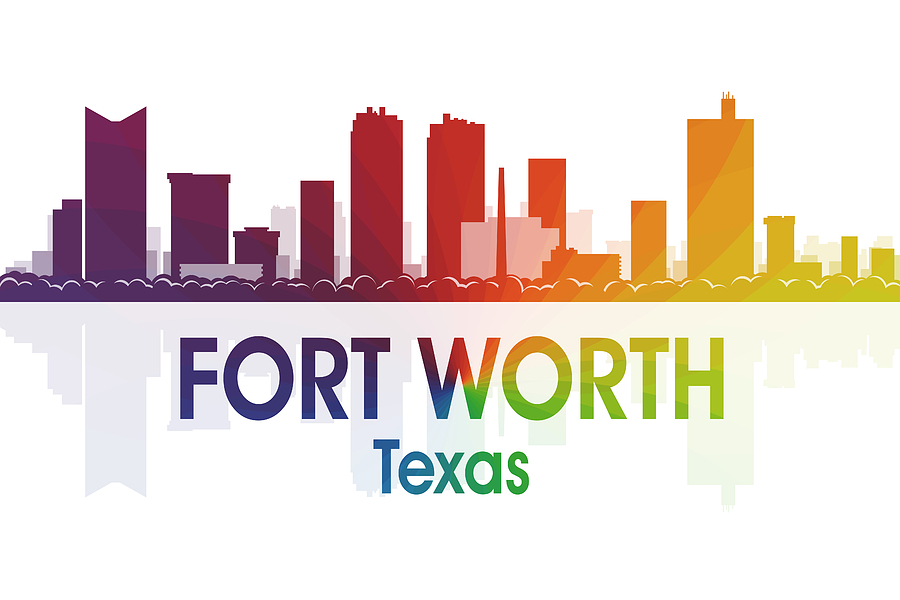 Fort Worth Digital Art - Fort Worth TX by Angelina Tamez