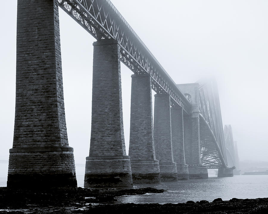 Forth Bridge Mono Photograph by Ray Devlin