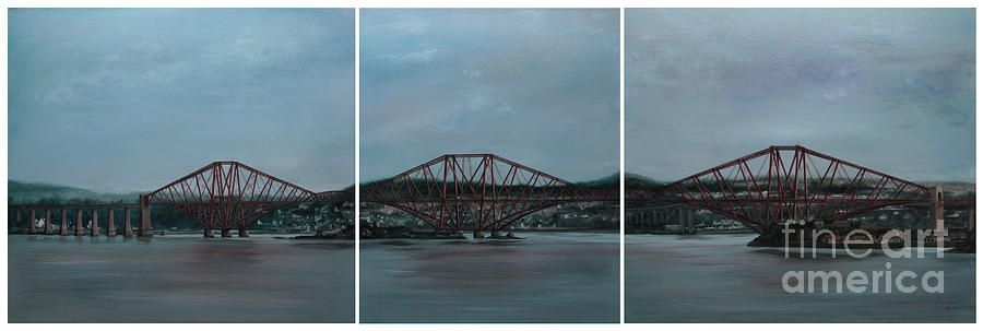 Forth Bridge Triptych Painting