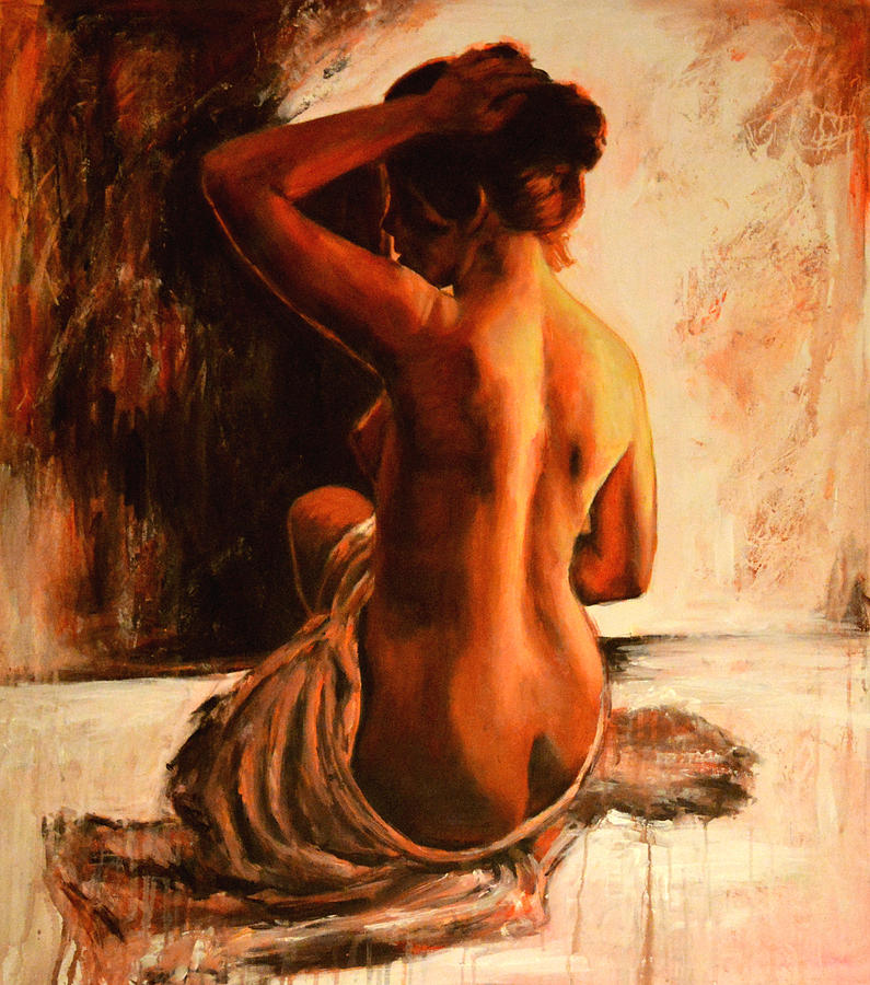 Nude Painting - Fortuna by Escha Van den bogerd