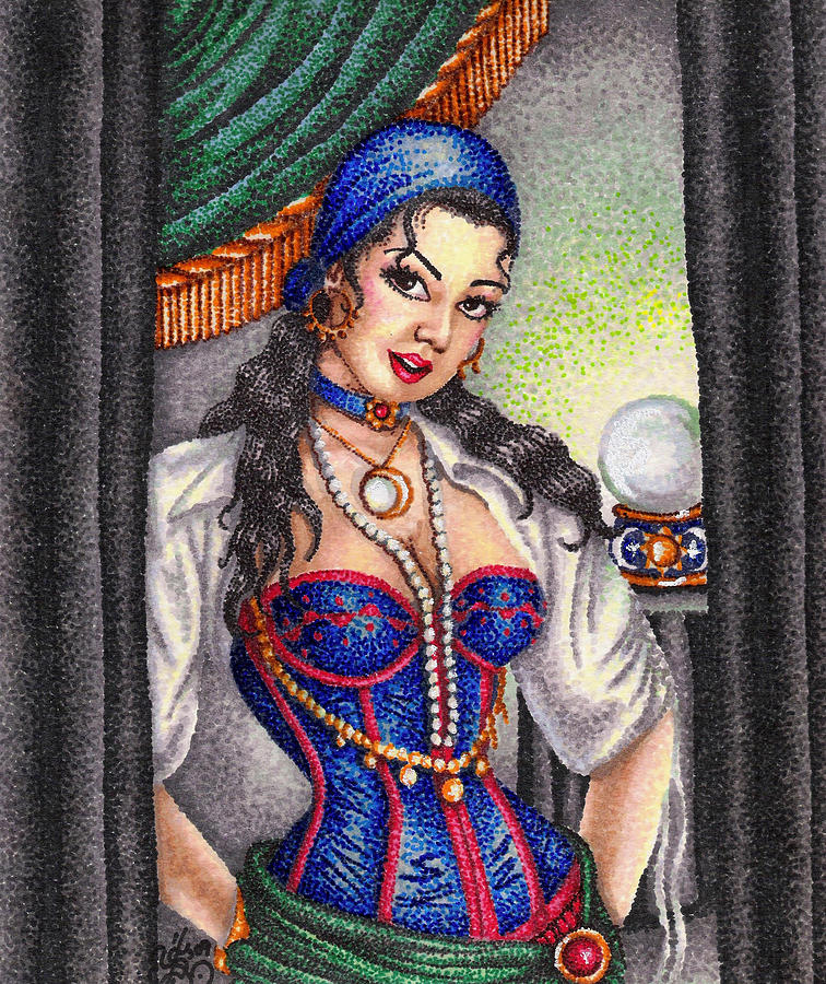 Fortune Teller Drawing by Scarlett Royale